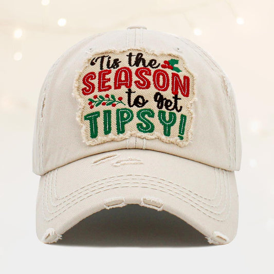 HATEGORY Tis The Season To Get Tipsy ! Message Vintage Baseball Cap