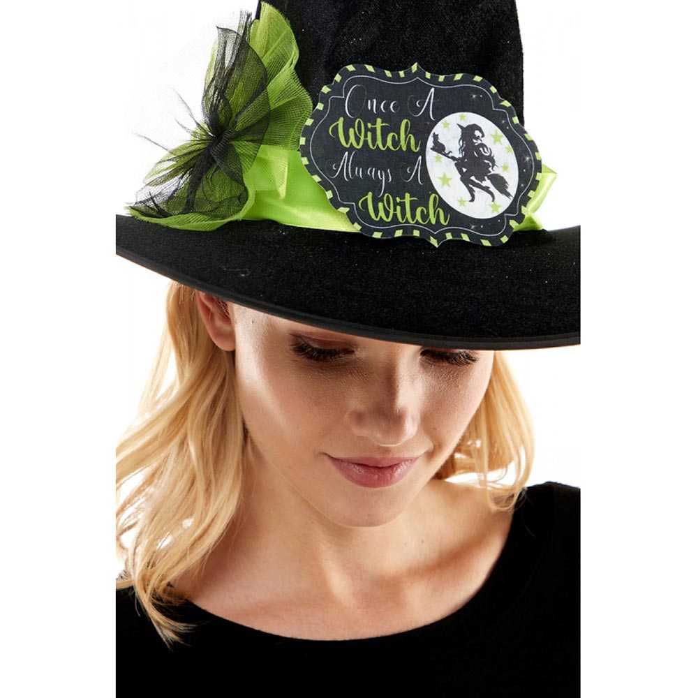 HATEGORY Trick Or Treat Message Halloween Witch Hat