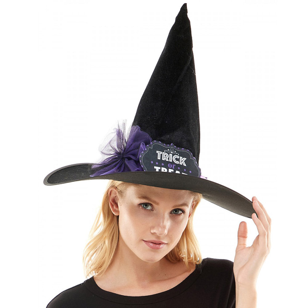 HATEGORY Trick Or Treat Message Halloween Witch Hat