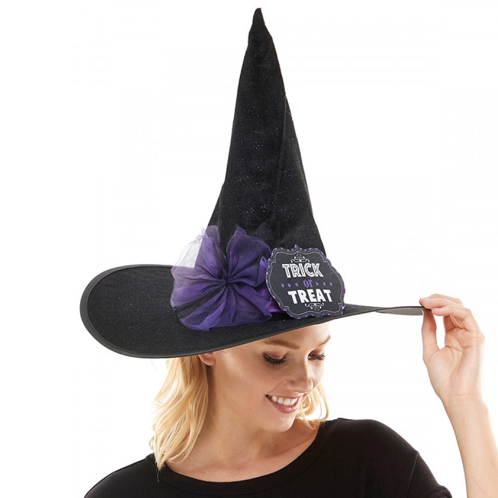 HATEGORY Trick Or Treat Message Halloween Witch Hat