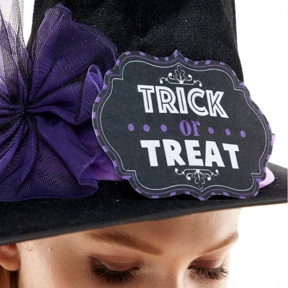 HATEGORY Trick Or Treat Message Halloween Witch Hat