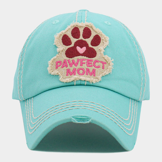 HATEGORY PAWFECT MOM Message Vintage Baseball Cap