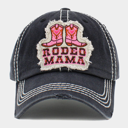 HATEGORY RODEO MAMA Message Western Boots Vintage Baseball Cap