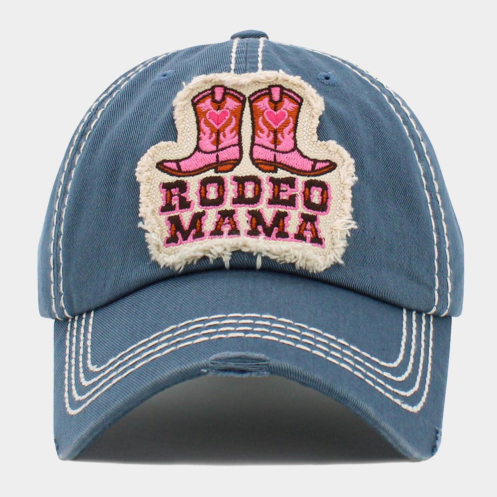 HATEGORY RODEO MAMA Message Western Boots Vintage Baseball Cap
