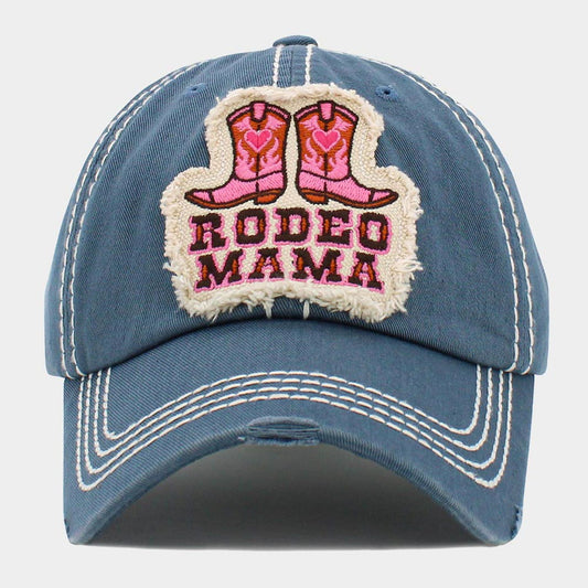 HATEGORY RODEO MAMA Message Western Boots Vintage Baseball Cap
