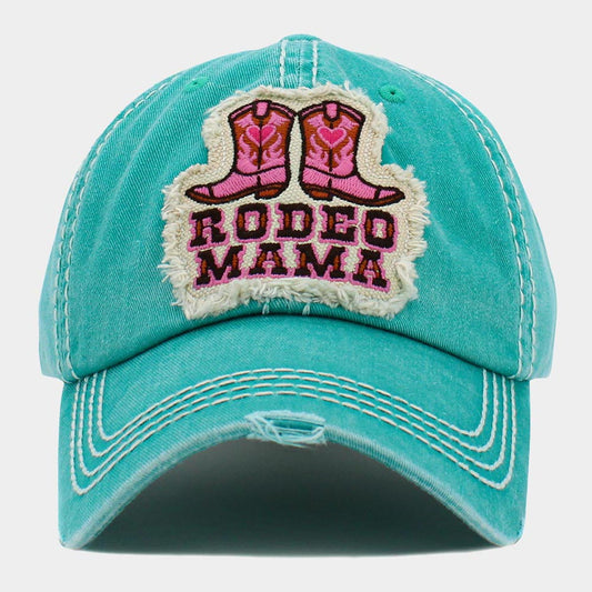 HATEGORY RODEO MAMA Message Western Boots Vintage Baseball Cap
