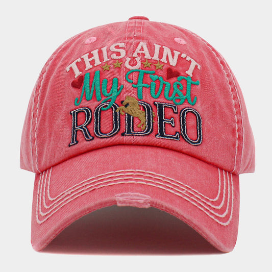 HATEGORY THIS AIN'T My First RODEO Message Vintage Baseball Cap