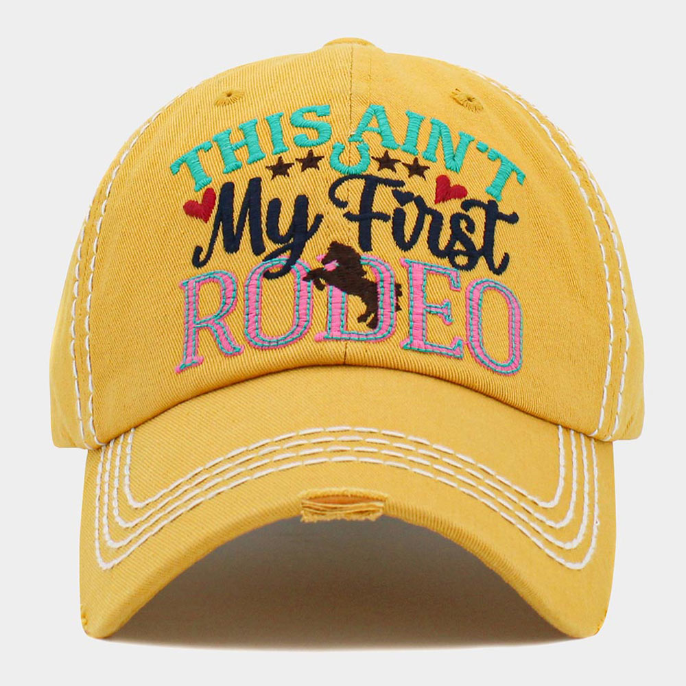 HATEGORY THIS AIN'T My First RODEO Message Vintage Baseball Cap