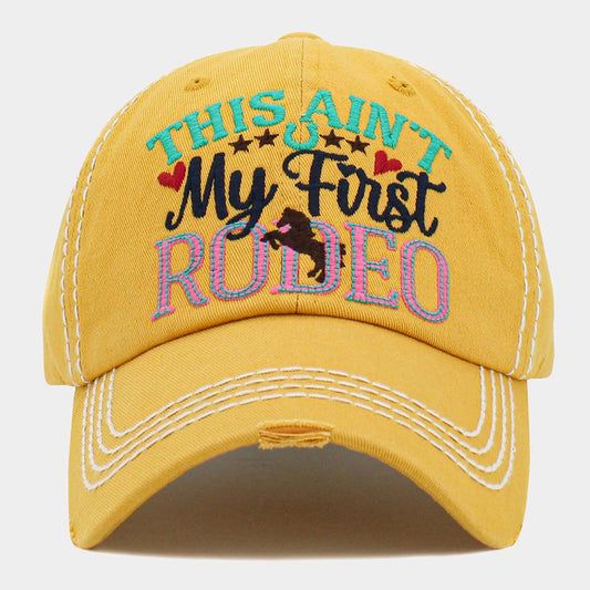 HATEGORY THIS AIN'T My First RODEO Message Vintage Baseball Cap