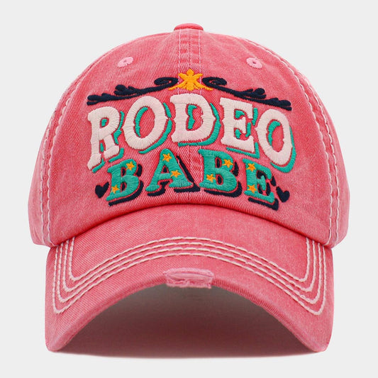 HATEGORY RODEO BABE Message Vintage Baseball Cap