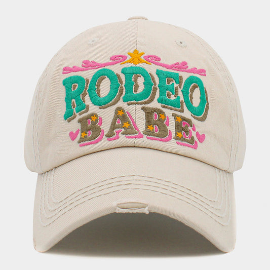 HATEGORY RODEO BABE Message Vintage Baseball Cap
