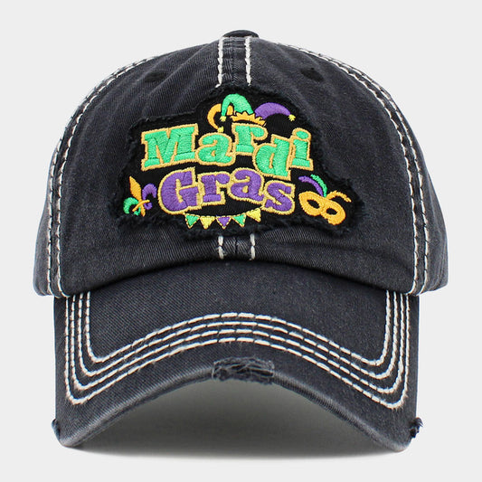 HATEGORY Mardi Gras Message Vintage Baseball Cap