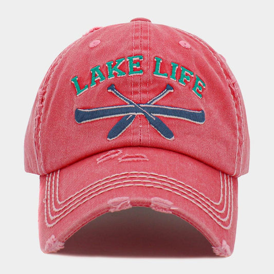 HATEGORY LAKE LIFE Message Vintage Baseball Cap