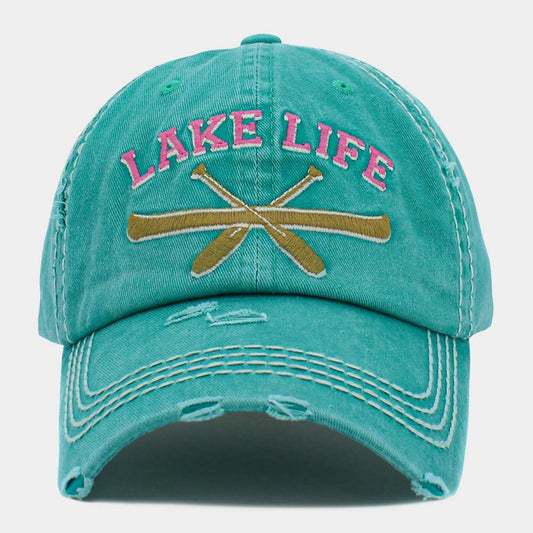 HATEGORY LAKE LIFE Message Vintage Baseball Cap
