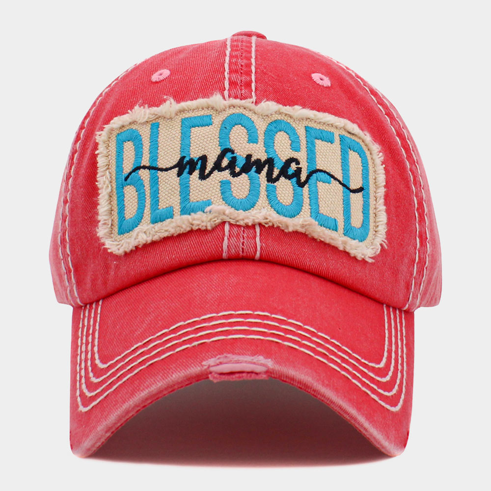 HATEGORY Blessed Mama Message Vintage Baseball Cap