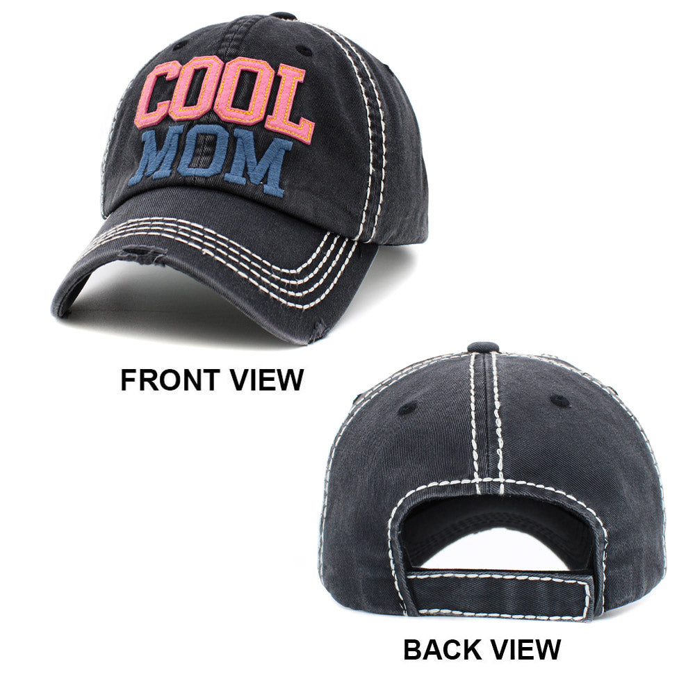 HATEGORY Cool Mom Message Vintage Baseball Cap