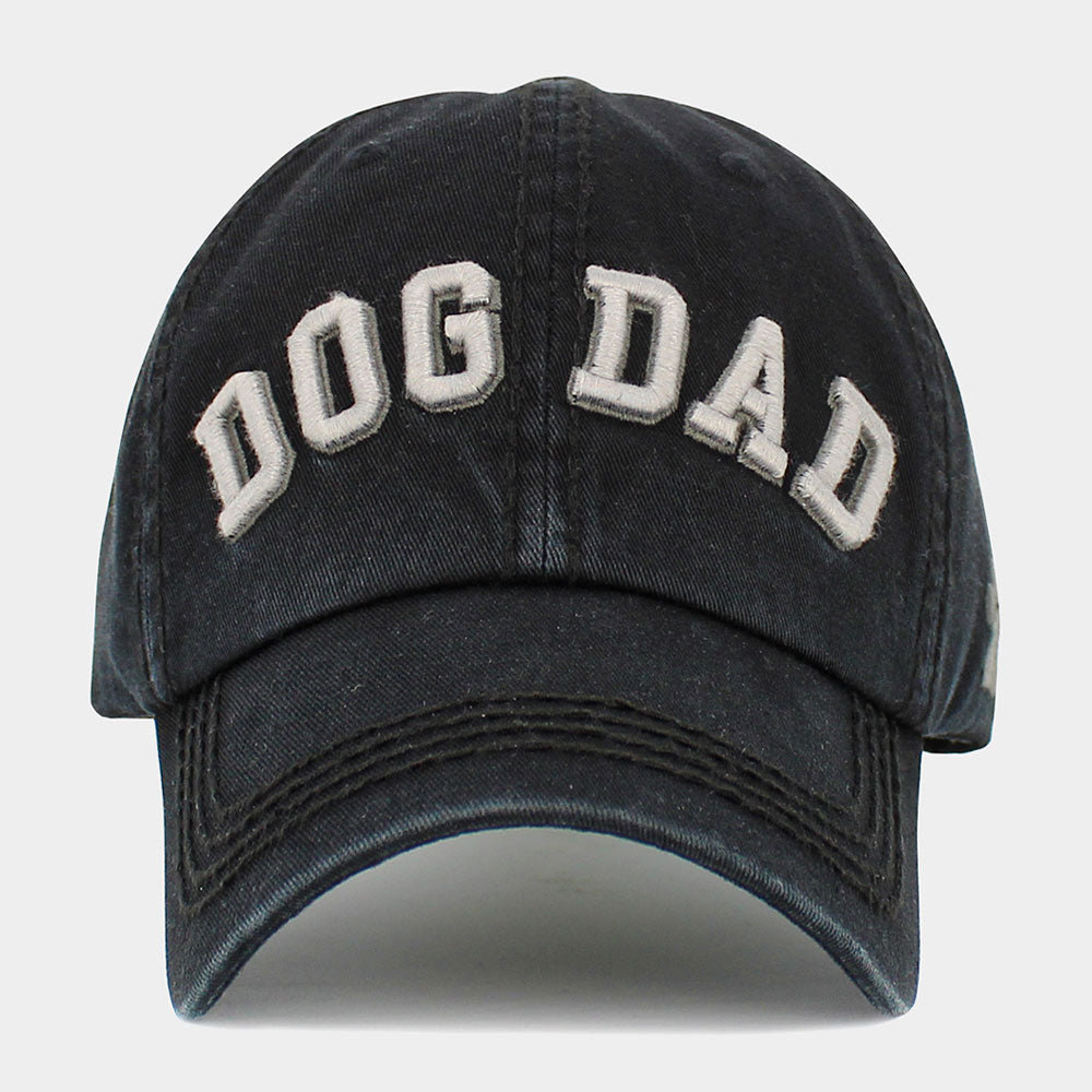 HATEGORY Dog Dad Message Vintage Baseball Cap