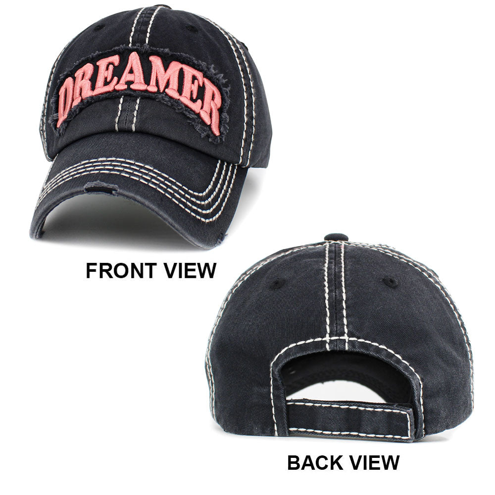 HATEGORY Dreamer Message Vintage Baseball Cap
