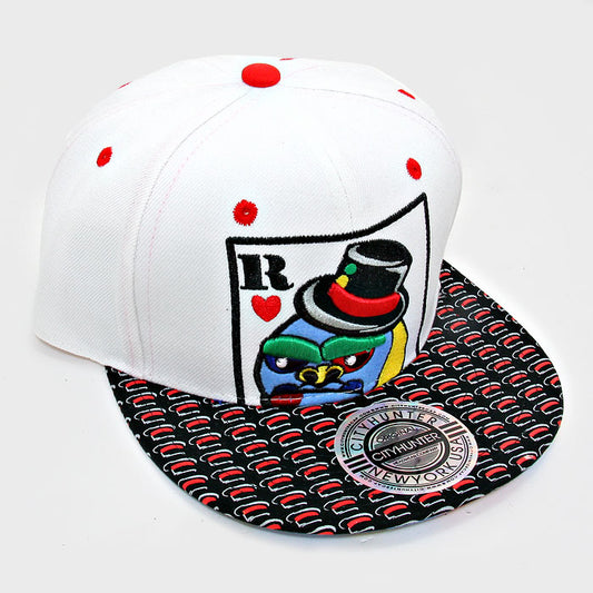 HATEGORY Rilla Face Heart Character Snapback Cap Hat