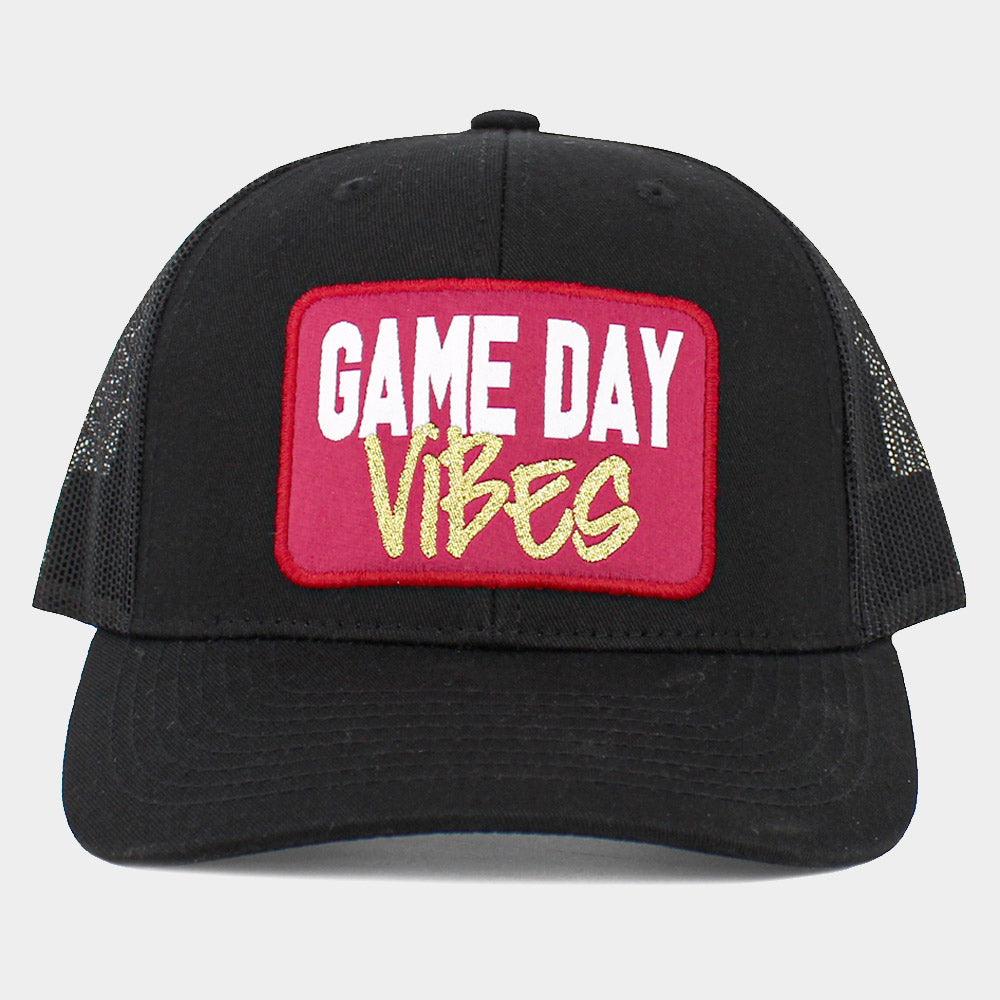 HATEGORY Game Day Vibes Message Mesh Back Baseball Cap