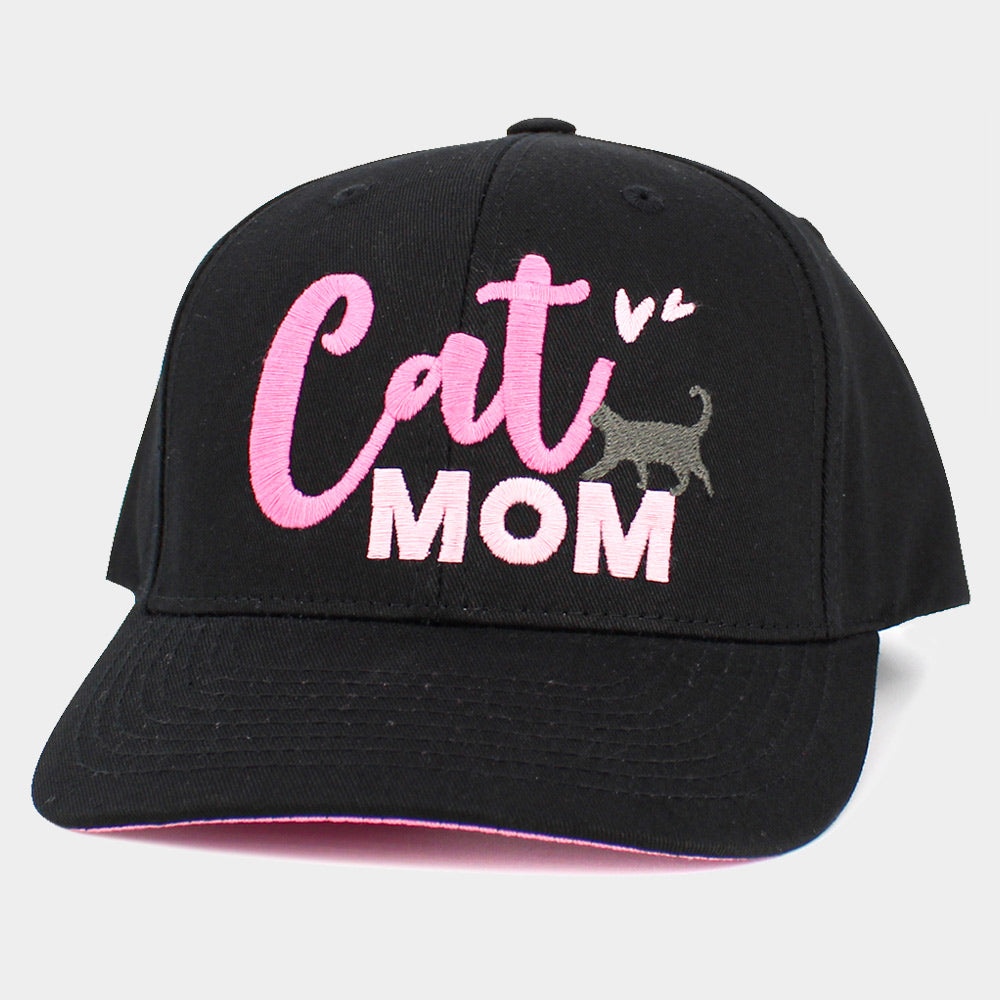 HATEGORY Cat Mom Message Baseball Cap