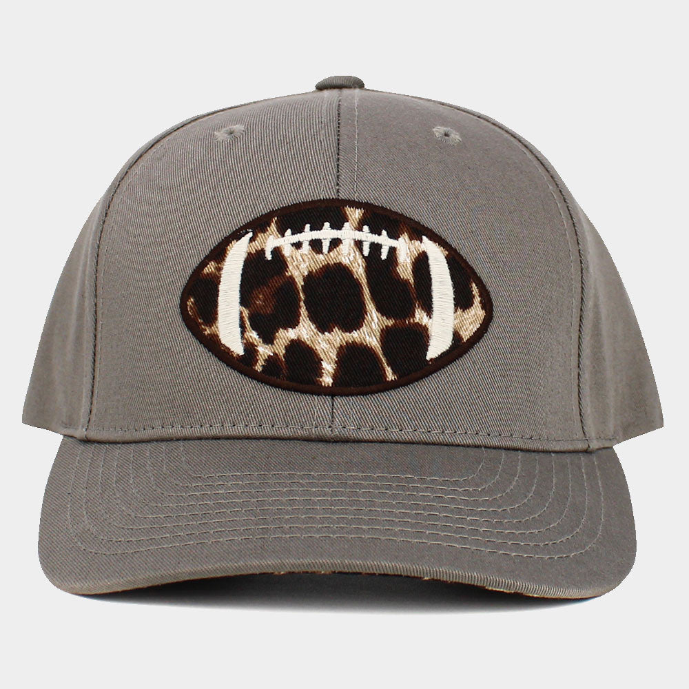 HATEGORY Leopard Football Ball Front Baseball Cap