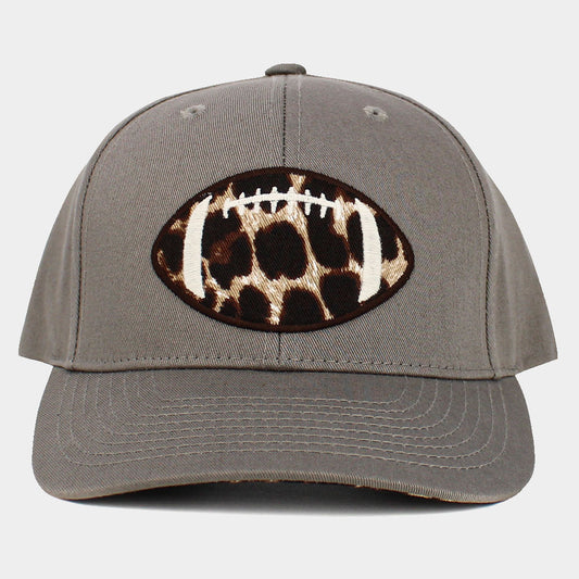 HATEGORY Leopard Football Ball Front Baseball Cap