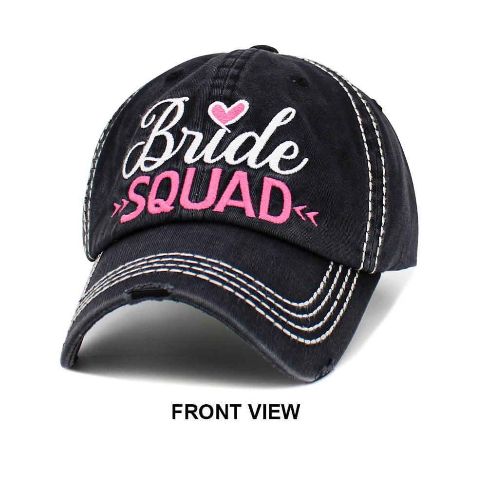 HATEGORY Bride Squad Message Vintage Baseball Cap