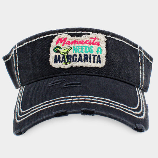 HATEGORY Mamacita Needs A Margarita Vintage Visor Hat