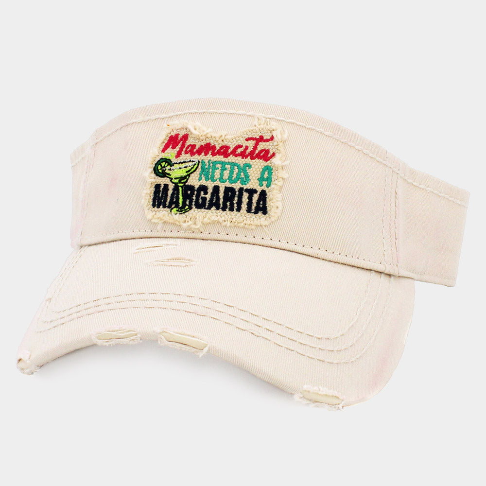 HATEGORY Mamacita Needs A Margarita Vintage Visor Hat