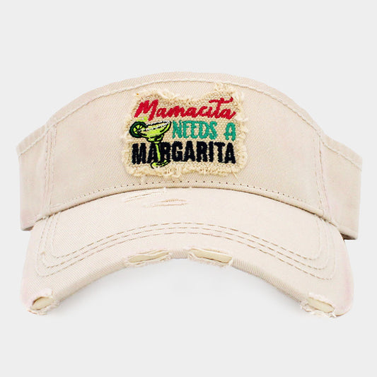 HATEGORY Mamacita Needs A Margarita Vintage Visor Hat