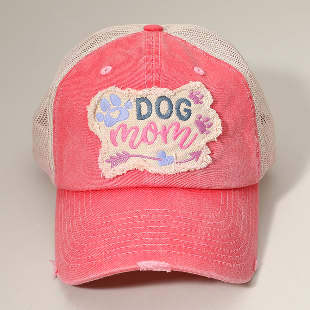 HATEGORY DOG MOM Message Vintage Baseball Cap