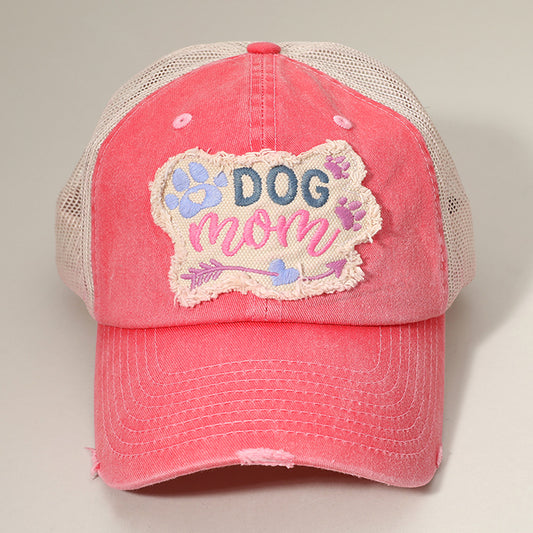 HATEGORY DOG MOM Message Vintage Baseball Cap