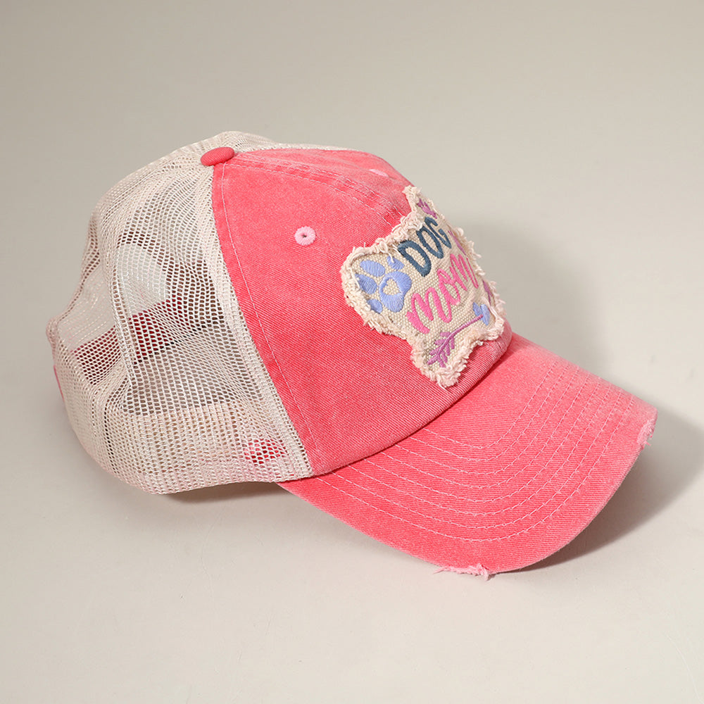 HATEGORY DOG MOM Message Vintage Baseball Cap