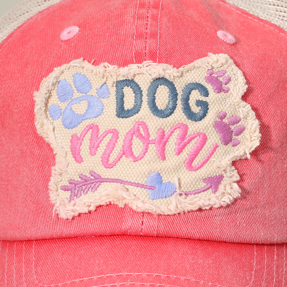 HATEGORY DOG MOM Message Vintage Baseball Cap
