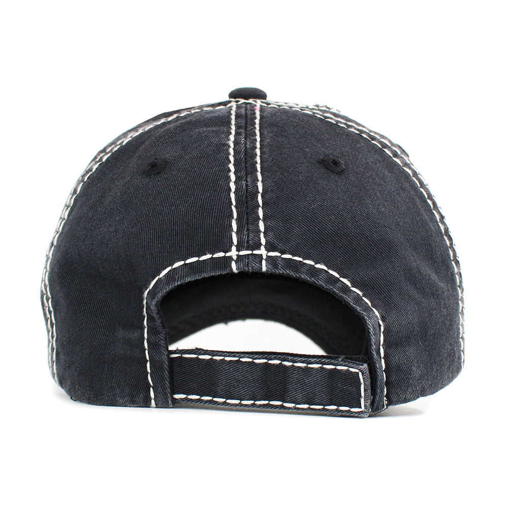 HATEGORY Pickleball Queen Patch Accented Vintage Baseball Cap