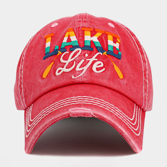 HATEGORY LAKE Life Message Vintage Baseball Cap