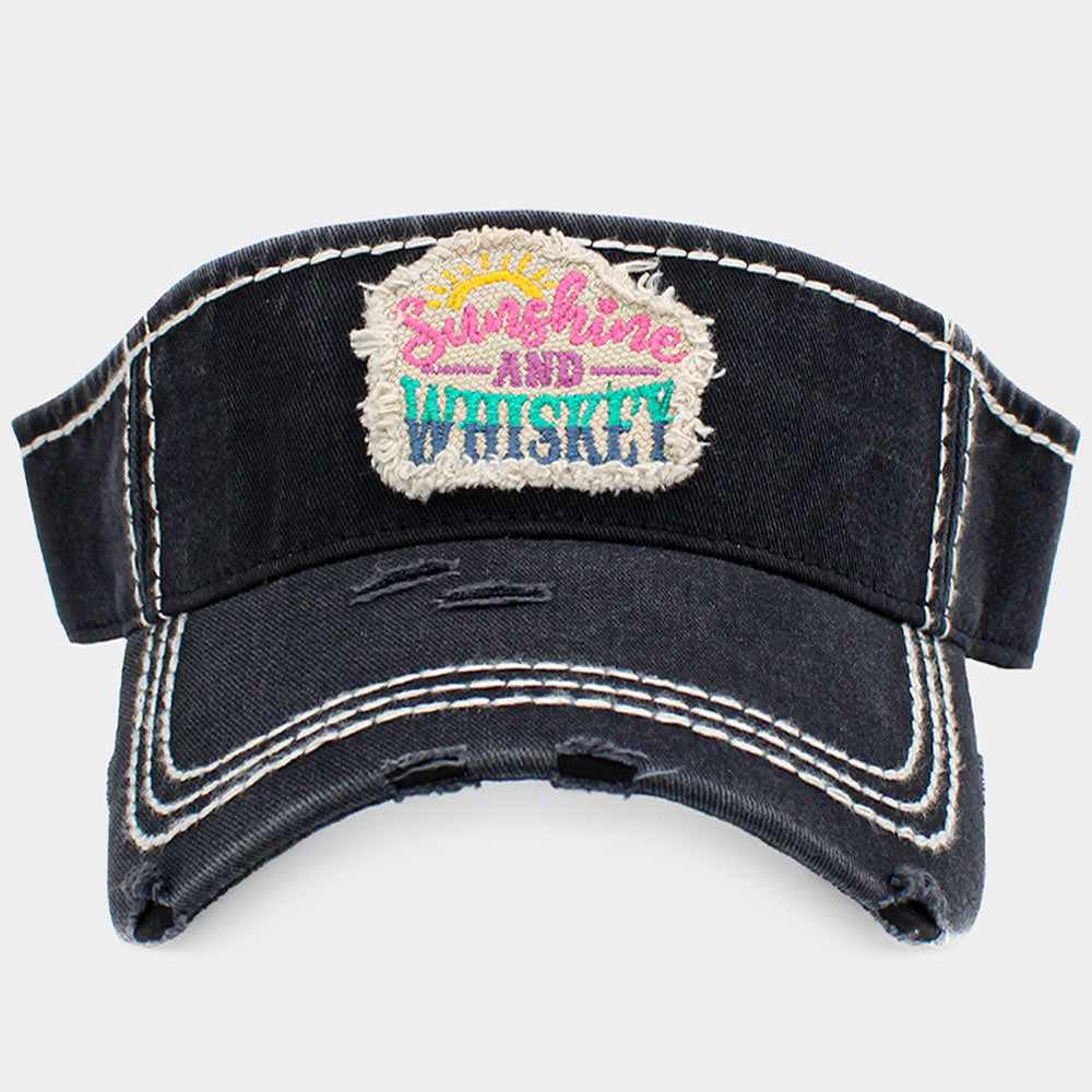 HATEGORY Sunshine And Whiskey Vintage Visor Hat