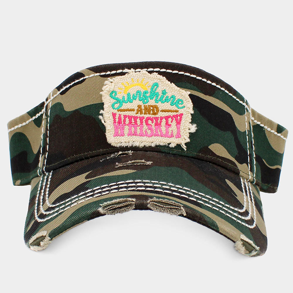 HATEGORY Sunshine And Whiskey Vintage Visor Hat