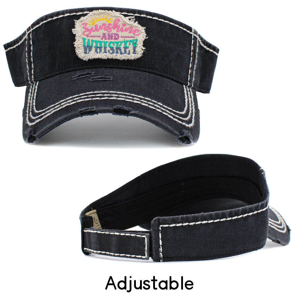 HATEGORY Sunshine And Whiskey Vintage Visor Hat