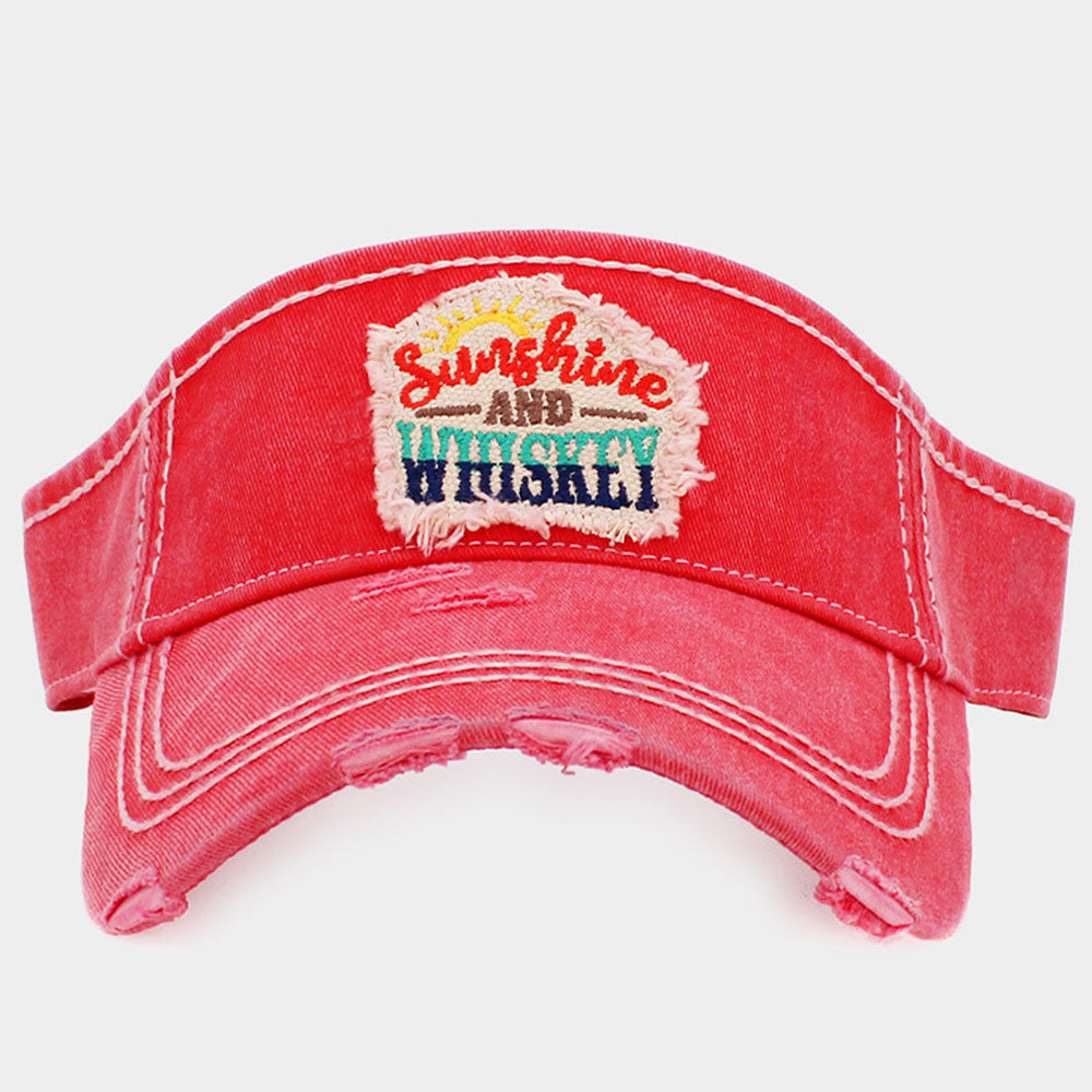 HATEGORY Sunshine And Whiskey Vintage Visor Hat