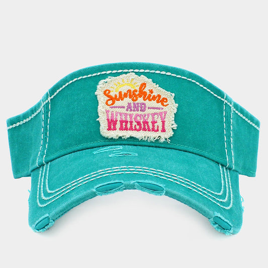 HATEGORY Sunshine And Whiskey Vintage Visor Hat
