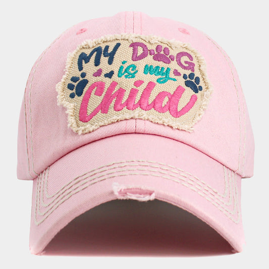 HATEGORY MY DOG IS MY CHILD Message Vintage Baseball Cap