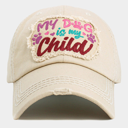 HATEGORY MY DOG IS MY CHILD Message Vintage Baseball Cap