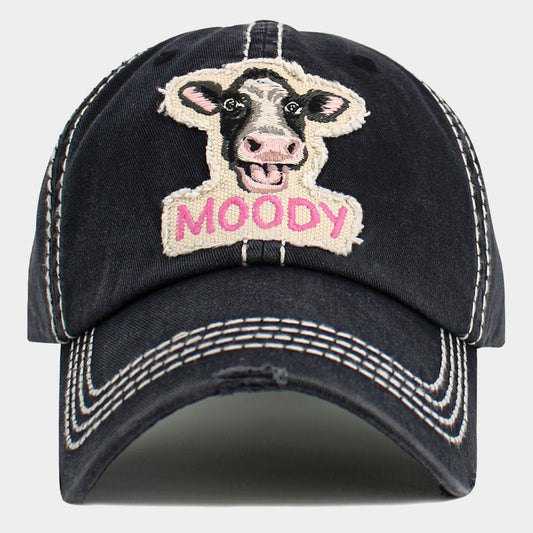 HATEGORY MOODY Message Cow Vintage Baseball Cap