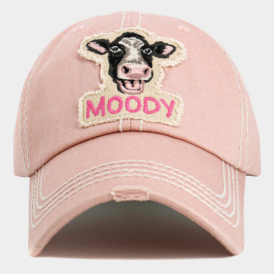 HATEGORY MOODY Message Cow Vintage Baseball Cap