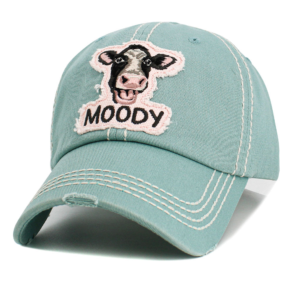 HATEGORY MOODY Message Cow Vintage Baseball Cap