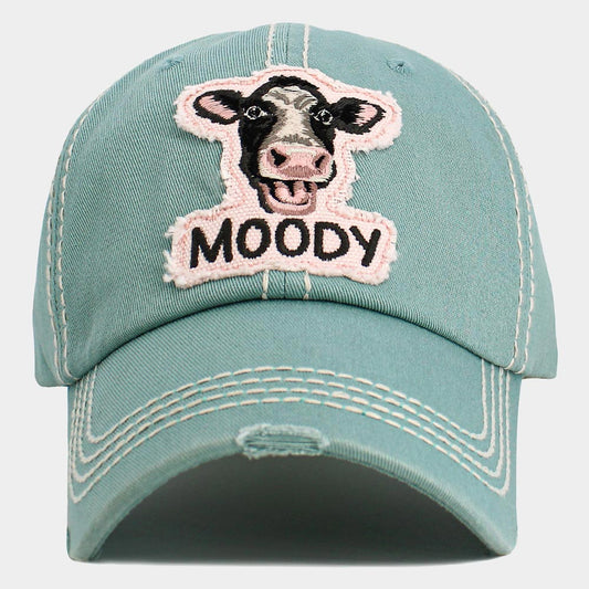 HATEGORY MOODY Message Cow Vintage Baseball Cap
