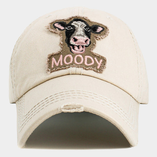 HATEGORY MOODY Message Cow Vintage Baseball Cap
