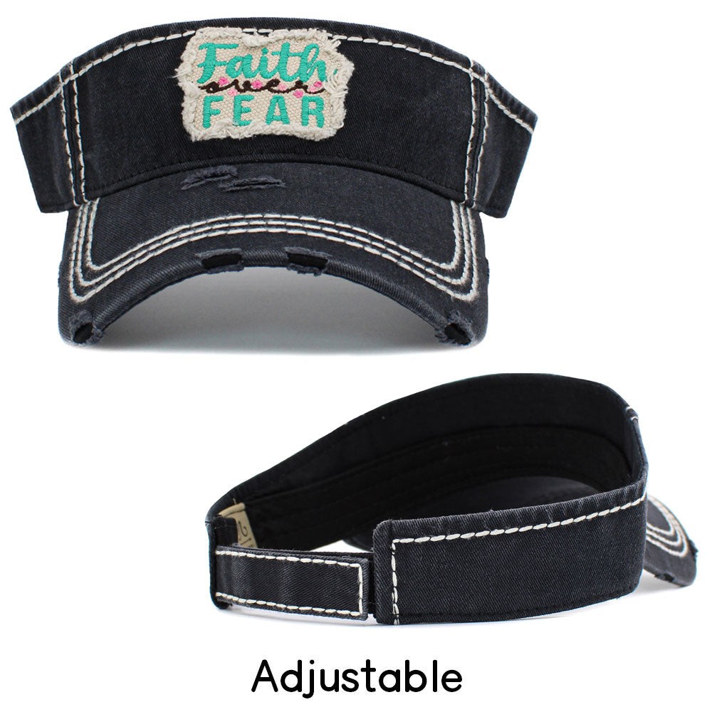 HATEGORY Faith Fear Vintage Visor Hat